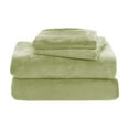 thumbnail image 6 of Hiroekza Premium Soft Velvet Flannel Twin Sheet Set of 2 - Flat Sheet & Pillowcase - Cozy, Warm, Anti-Static & Non-Pilling Fleece Bedding for Ultimate Comfort Green, 6 of 6