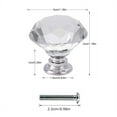 thumbnail image 2 of FungLam Crystal Cabinet Knobs, 10 Pcs 30mm Diamond Shape Pulls Handles for Cabinets Drawer Dresser (Clear), 2 of 6
