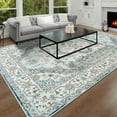 thumbnail image 3 of Ultrug Vintage Rugs Soft Accent Area Rug for Bedroom Living Room Home Decor Carpet,9'x11',Light Blue, 3 of 7