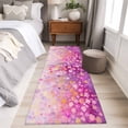 thumbnail image 4 of 2'x6' Rug Runners for Hallways Kitchen, Pink Spring Floral Non Slip Entryway Beside Floor Carpet Runner, Modern Oil Painted Daisy Botanical Washable Laundry Room Bedroom Throw Rugs Mat for Family Pet, 4 of 8