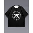 thumbnail image 4 of Fitness Men'S T-Shirt, Fitness Rebellious Drop Shoulder Print T-Shirt - "Nobody Cares, Work Harder" Unisex Short Sleeves, Spring Fitness Gift, Suitable for High-Intensity Training And Metal, 4 of 5