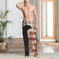 thumbnail image 6 of Lsque Wood Grain Bald Eagle Print Men's Pajama Pants, Lounge Pant - Comfortable Home Wear,Elastic Waistband, Stylish Design-XX-Large, 6 of 9
