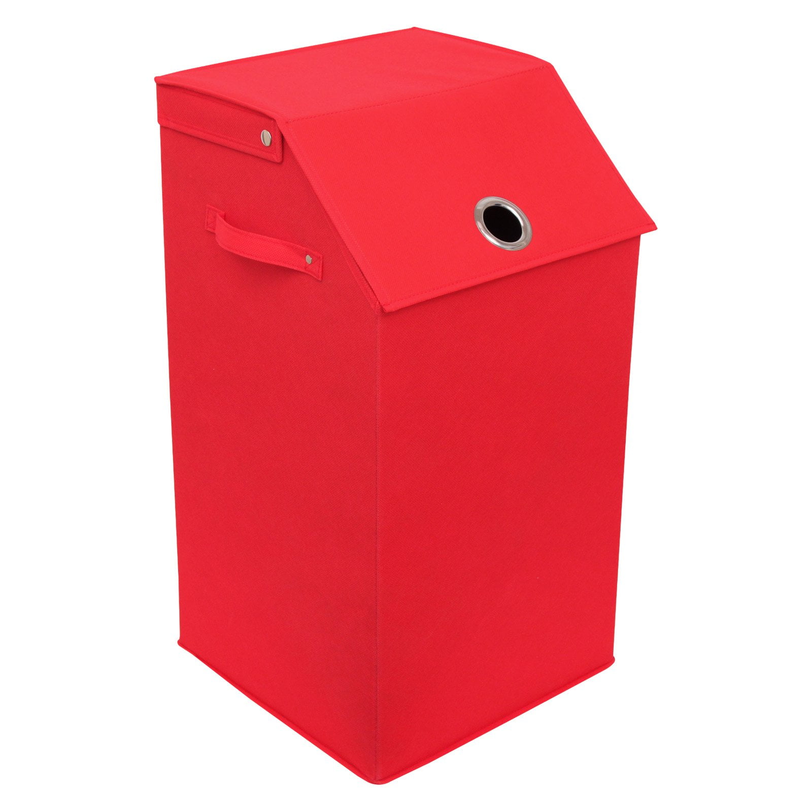 Flip Top Laundry Hamper Red