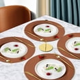 thumbnail image 5 of Estera de cuero para mesa de hotel, estera redonda aislada, 5 of 5