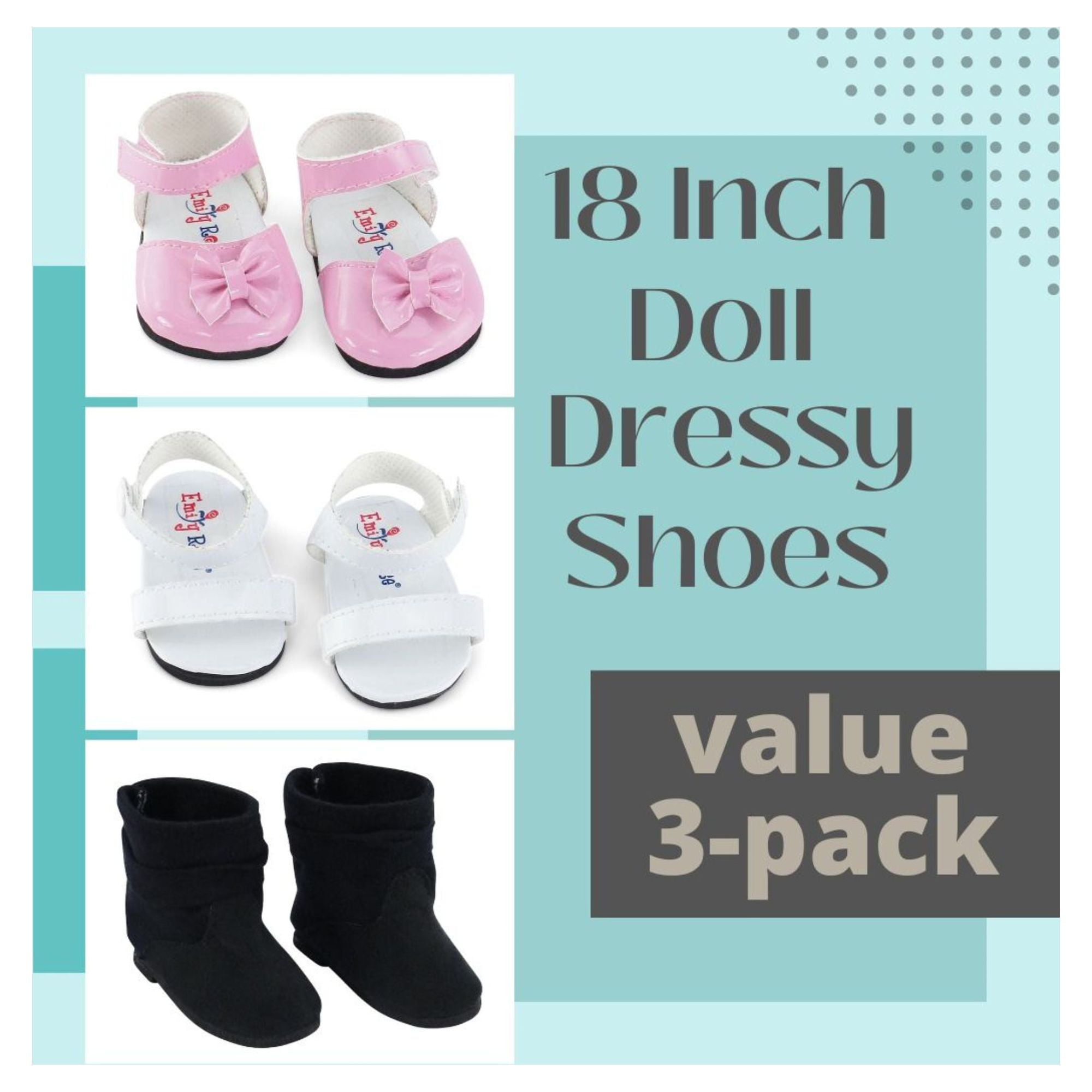 18 inch sales doll shoes walmart