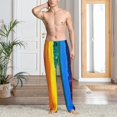 thumbnail image 6 of Lsque Rainbow Colored Print Men's Pajama Pants, Lounge Pant - Comfortable Home Wear,Elastic Waistband, Stylish Design-Medium, 6 of 9