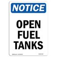thumbnail image 1 of SignMission OS-NS-A-1218-V-17007 12 x 18 Po Panneau d'Avertissement OSHA - Réservoirs de Carburant Ouverts, 1 of 1