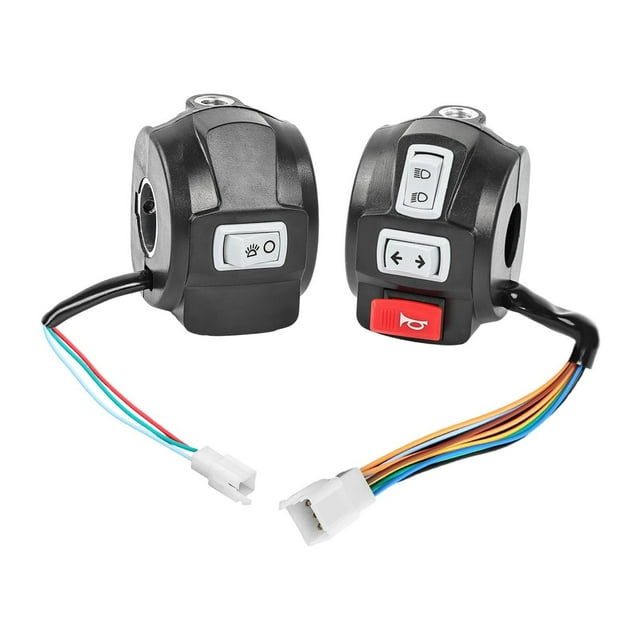 koolsoo Electric Bicycle Headlight Turn Switch Button Replaces Easy to Install Spare Parts Handlebar Control Switch for Tricycle Left and Right