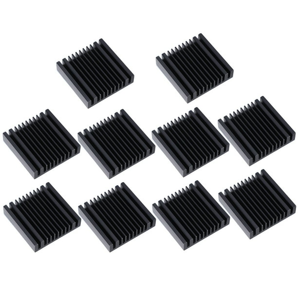 Disipador De Calor De Aleta De Enfriamiento De Aluminio Adhesivo Conductor Térmico De 10 Piezas Para Transistor 40 X 9 X 40 Mm