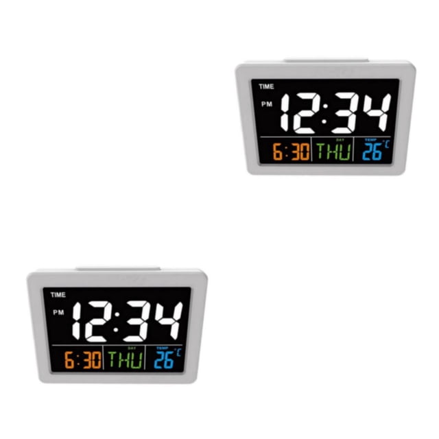 Bewildely LCD Digital Nap Timer Snooze Alarm Temperature Display Clock Watch Type1 NO1