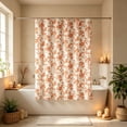 thumbnail image 1 of Cortina de ducha floral con estampado de pequeñas flores – Tela de estilo nórdico, impermeable, para decoración de baño, ideal para bañera o ducha – Cortina de nailon lavable con ojales reforzados y, 1 of 6