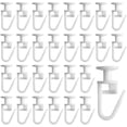 thumbnail image 1 of 100 Pcs Plastic White Curtain Track Glider Hooks Shower Curtain Hooks Curtain Hooks Plastic for Glider Rail Track White Plastic Curtain Hooks, 1 of 4