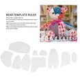 thumbnail image 3 of Memory Bear Patterns For Sewing, Acrylic Material Ruler Set For Beginners Sewing Patterns Quilting Templates Bear Quilting Template Rulers For Home Cutting and Quilting Art Craft, 3 of 7