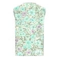 thumbnail image 4 of Vêtements d'Été pour Femmes Ndbuld Mode Décontractée Imprimée Col Rond Sans Manches T-shirt Débardeur en Solde, Vert, m, 4 of 5