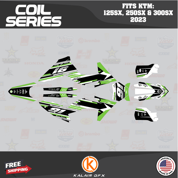 Kalair GFX Graphics Kit for KTM Motorcross 2-Stroke 125SX,250SX and 300SX (2023) Coil Series