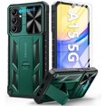 thumbnail image 1 of Chenchen for Samsung Galaxy A15-5G Case: Protective Shockproof Rugged Military Grade Drop Protection A15 Cell Phone Mobile Cover with Kickstand | TPU Matte Textured Tough Hybrid Hard Cases - Black, 1 of 1