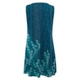 thumbnail image 5 of SMihono Robe Maxi Bohème d'Été pour Femmes Grande Taille Décontractée Imprimée Col en V Manches Courtes Ample Longueur Genou Robe de Plage, 5 of 5