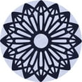 thumbnail image 1 of Ahgly Tapis Rond Lavable en Machine Intérieur Transitionnel Bleu Céleste, 3 Pieds Rond, 1 of 7