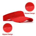 thumbnail image 2 of Minzimin Sport Retro Ripped Sun Visor Hats Adjustable Empty Top Baseball Cap Cotton Ball Caps for Women and Men, 2 of 7