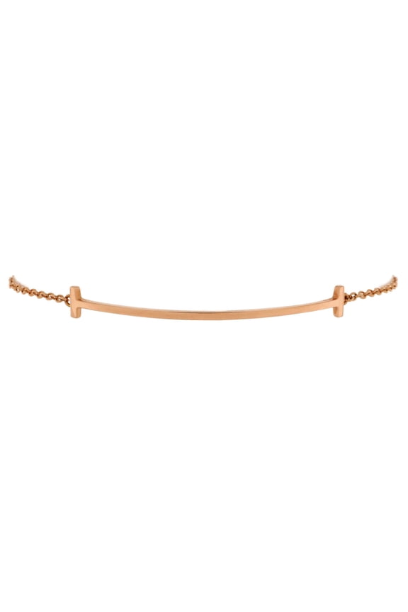 Pre-Owned T Smile Chain Bracelet 18K Rose Gold Medium By Rebag