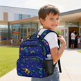thumbnail image 3 of Uorisanigo Cool Dinosaur Kids Backpack for School Ages 5-8, Durable Preschool Daypack with Side Water Bottle Pocket, Lightweight Bookbag for Outdoor Hiking, 3 of 7