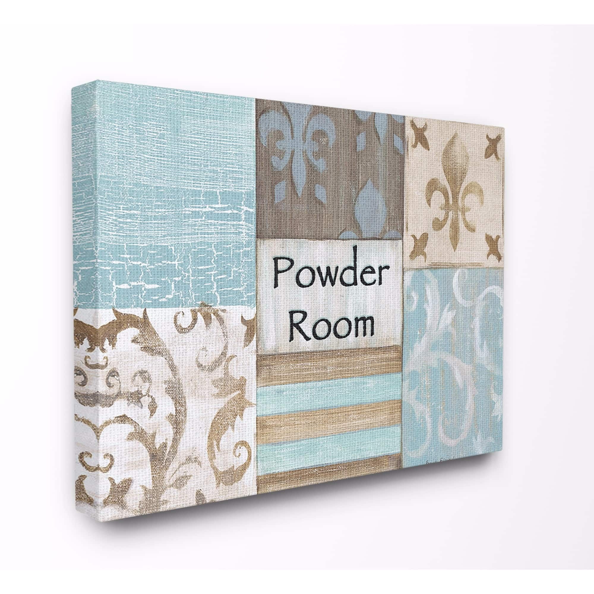Stupell Fleur de Lis Powder Room Wall Art 16x20