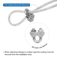 thumbnail image 4 of Uxcell 5/32 Clear Vinyl Coated Wire Rope 197ft Galvanized Steel with 8PCS M5 Loop Sleeves, 4 of 7