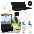 thumbnail image 3 of YLLN  Porch Swing Cushions ,Waterproof Swing Cushions Replacement with Backrest（Black 60"）, 3 of 7