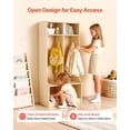 thumbnail image 3 of VEVOR 2-Section Kids Coat Locker, Wooden Toddler Cubby Storage Organizer with 4 Hooks & Anti-Tip Kit, Modern Kid Coat Cubbies with 4 Small Open Storage Boxes for Home, Kindergarten, Daycare, Natural, 3 of 9
