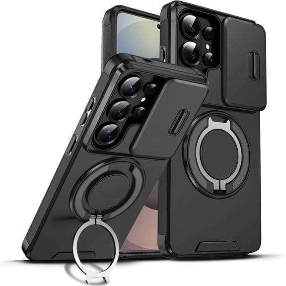 REQO Compatible with Samsung Galaxy S26 Ultra Case with Stand, Heavy Duty Shockproof Phone Case for Samsung S26 Ultra with Camera Cover