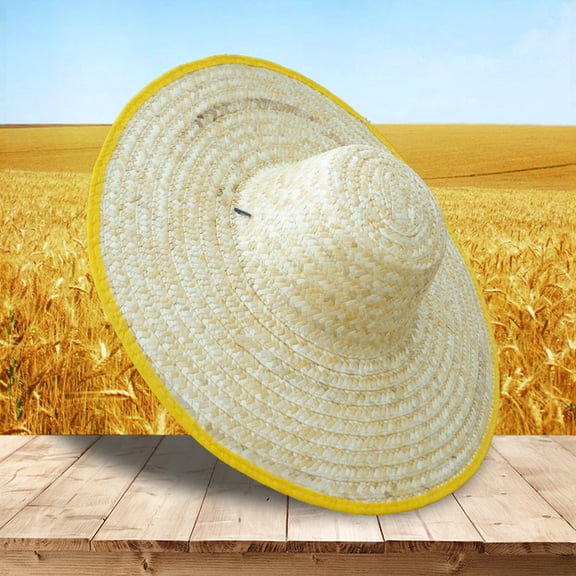 Moonsky Natural Straw Sun Hat Wide 3.9inches Brim UV Protection Foldable a 1PC