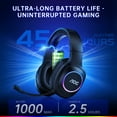 thumbnail image 5 of Froura AOC 2.4GHz Wireless Gaming Headset for PS5/PS4, Mac, Switch, Bluetooth 5.4 Gaming Headphones with Noise Canceling Mic, 45H Battery, RGB, Type-C, 20ms Latency, 50mm Drivers - Black, 5 of 10