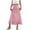 Red, variant on Women's Plaid Maxi Skirt, Women's Summer Gingham Midi Skirt - Casual Elastic Waist Ruffled Hem Plaid Skirt for Daily Wear & Brunch