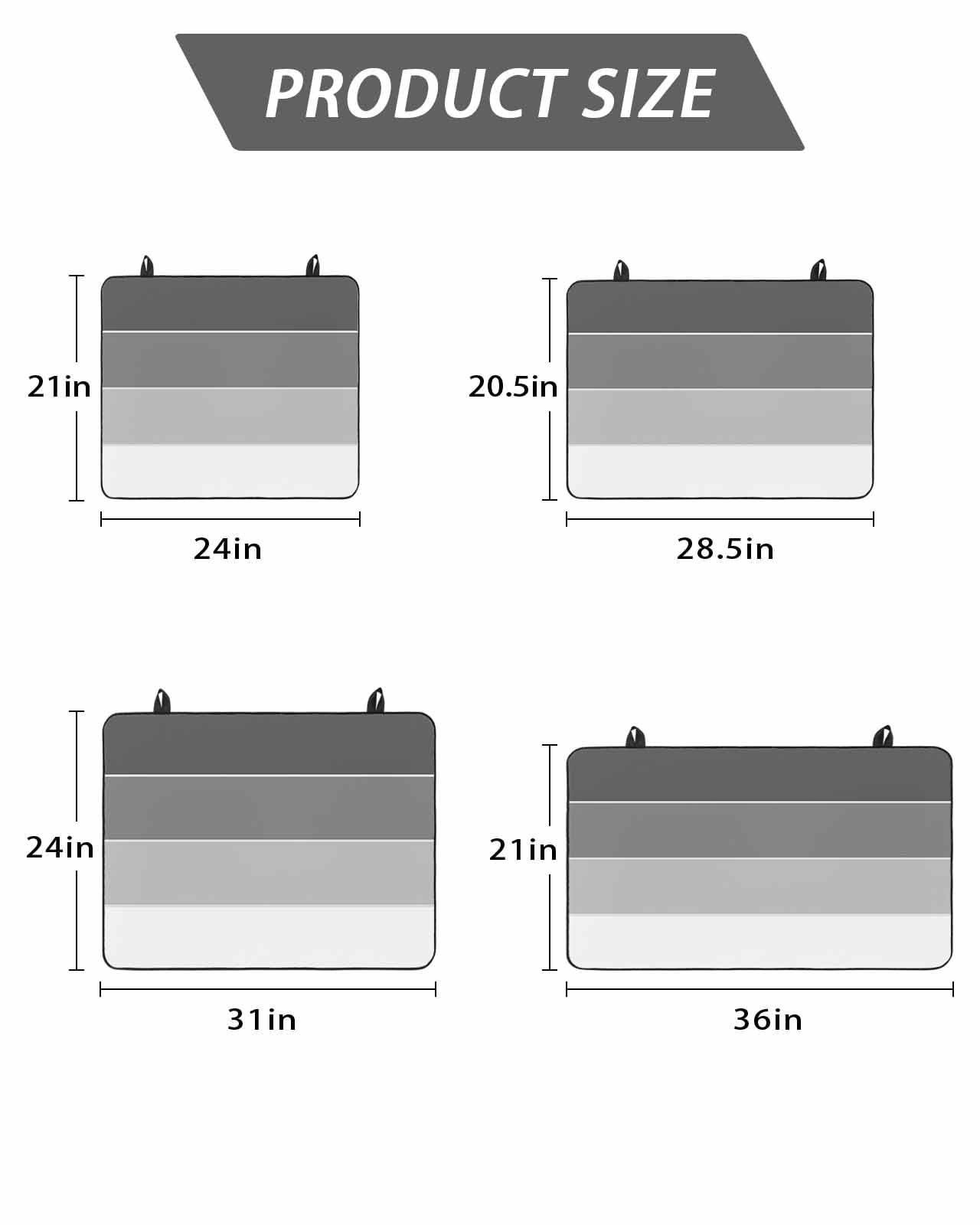 Stove Top Covers for Electric Stove, Black Grey Striped Glass Stovetop Cover Protector, Farmhouse Modern Induction Cooktop Protector Oven Mat for Kitchen Countertop 24"x21"