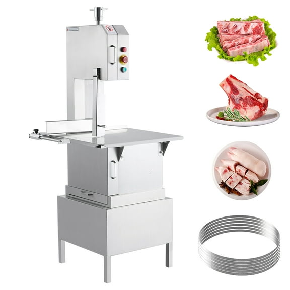 Acekid MilleLoom 2200W Electric Bone Saw - Commercial Meat Bandsaw with Adjustable Cutting Thickness, Precision Scale Lines, 20.5" x 24.4" Stainless Steel Workbench,15m/s Sawing Speed