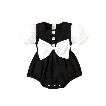 

Newborn Girls Clothes Baby Girl Ruffle Summer Jumpsuit Romper Playsuit with Bowknot Hairband Outfits