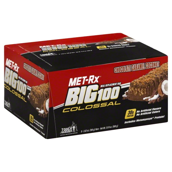 MetRx Bar, 30 Grams of Protein, Chocolate Caramel Coconut, 3.52 Oz, 9