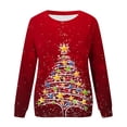 thumbnail image 4 of IROINNID Christmas Sweatshirts for Women Crewneck Long Sleeve Pullover Christmas Print Casual Top Loose Sweatshirt,Red, 4 of 4