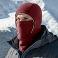 thumbnail image 2 of 3-in-1 Balaclava Ski Mask, Winter Face Mask with Neck Gaiter, Windproof Thermal Hood, Cold Weather Face Cover, Skiing Snowboarding Mask, Cycling Outdoor Sports Mask - Wine, 2 of 6