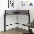 thumbnail image 4 of 42" Metal and wood Industrial Corner Writing Desk - Gray Wash, 4 of 6