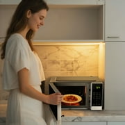 Sunmaki 0.7 Cu Ft Microwave Oven with Easy Clean, 9 Auto Menus & LED Lighting