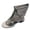 Silver, variant on Women Casual Shoes Fashion Elegant Black Open Toe Leather Boots with Zipper & Bow - Stylish Women's Footwear - Extravagant and Comfortable Ankle Peep Toe Booties with Cut-Out Design