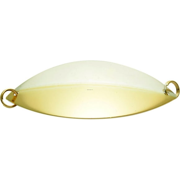 Lake Clear LCW1HSG-HHSG Wabbler Attractor Spoon #1 1/2 & 1/2 Silver/Gold 3-1/8" 1/3oz, No Hook (143459), The larger wide bodied shape