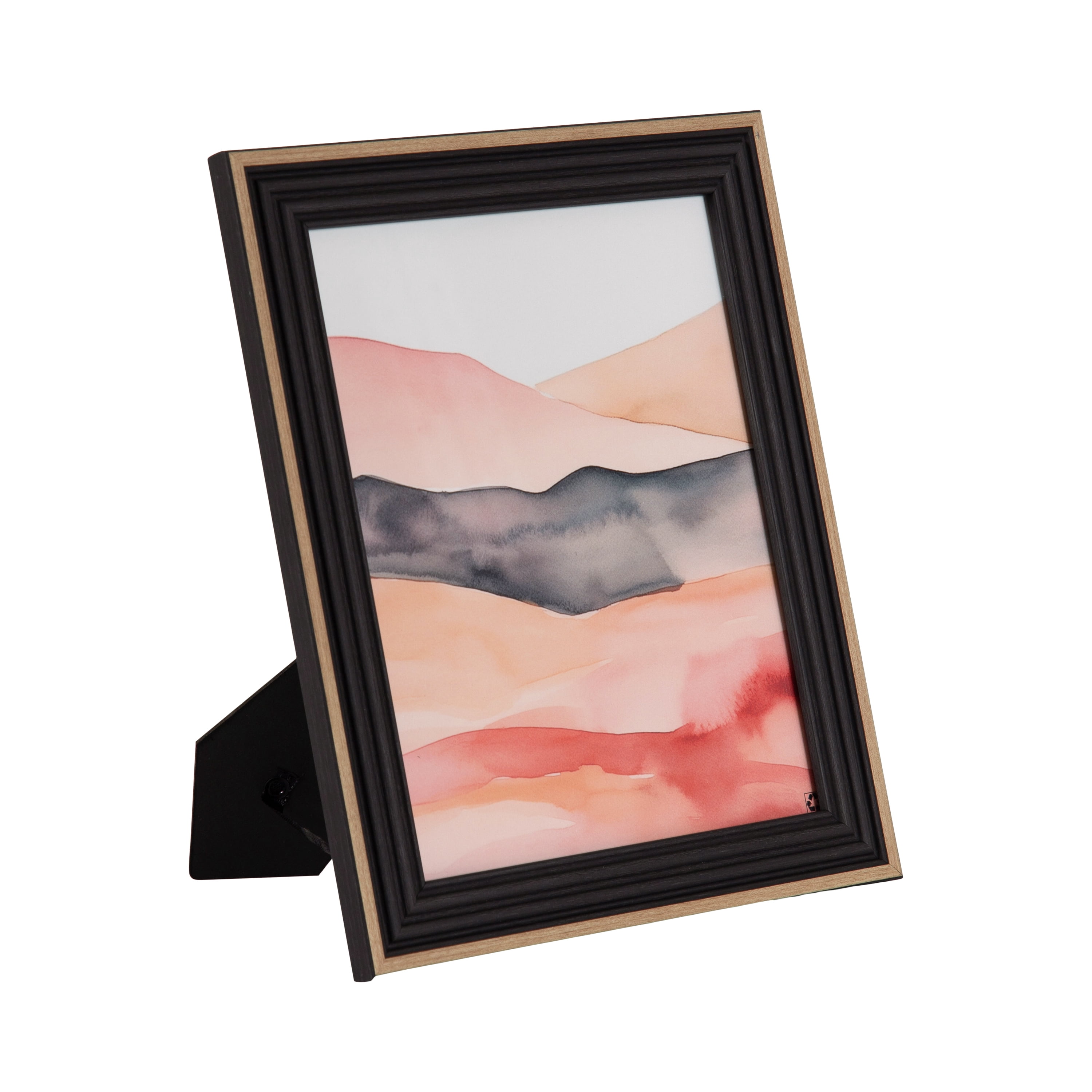 DesignOvation 8x10 Casual Black/Tan Decorative Tabletop Picture Frame