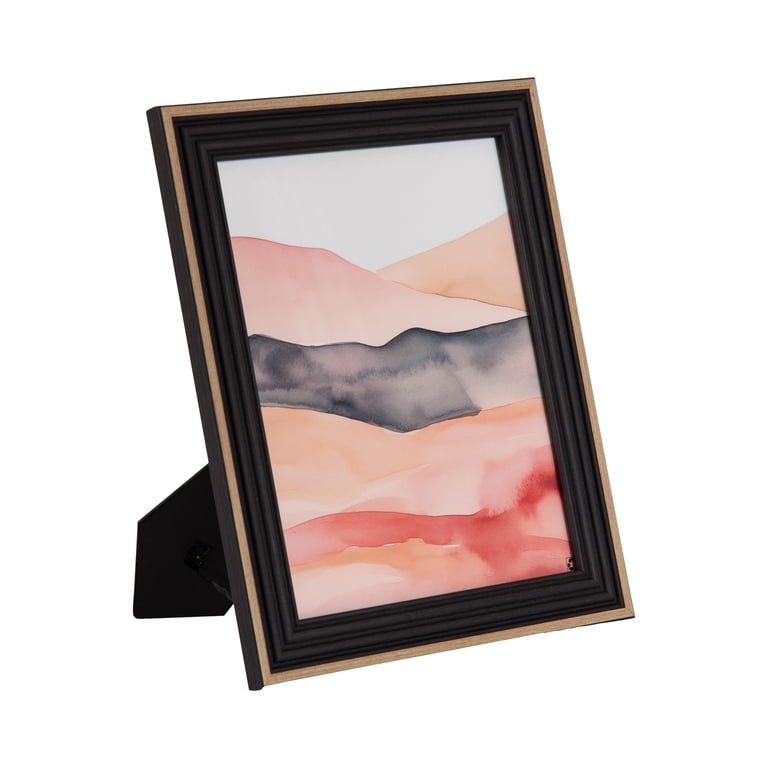 DesignOvation 8x10 Black and Tan Tabletop Picture Frame photo 2