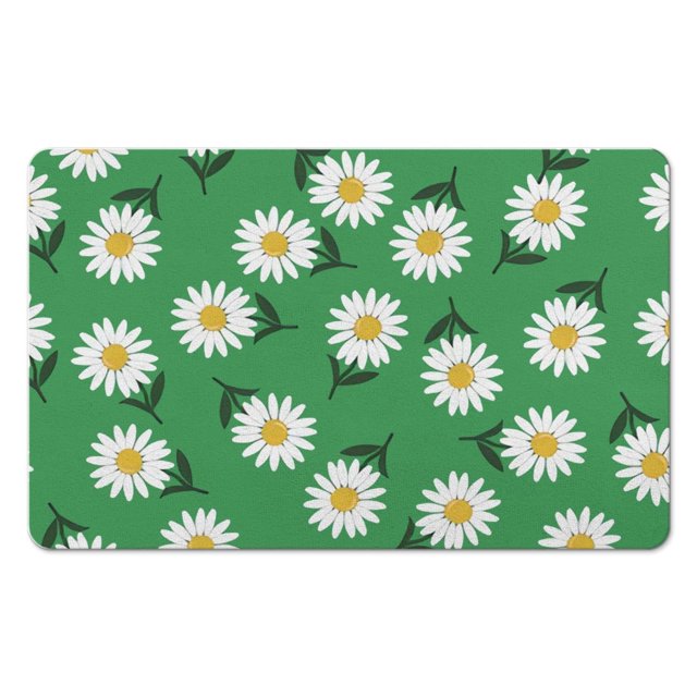 Perfect Addition for a Chic Bathroom 20x32 inch Daisy Bath Mat with Non-Slip Design