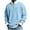 Light Blue, variant on MELDVDIB Mens Textured Knit T-Shirts Half-Zip Stand Collar Solid Color Drop Shoulder Oversized Long Sleeve Shirts Spring Fall Fashion Casual Pullover Tops Tees