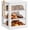 White, variant on Bread Box for Kitchen Countertop, Large 3 Layers Bread Storage Container for Homemade Bread with Window, Breadbox Organizer for Kitchen, Cabinet, Pantry (, Meduim)