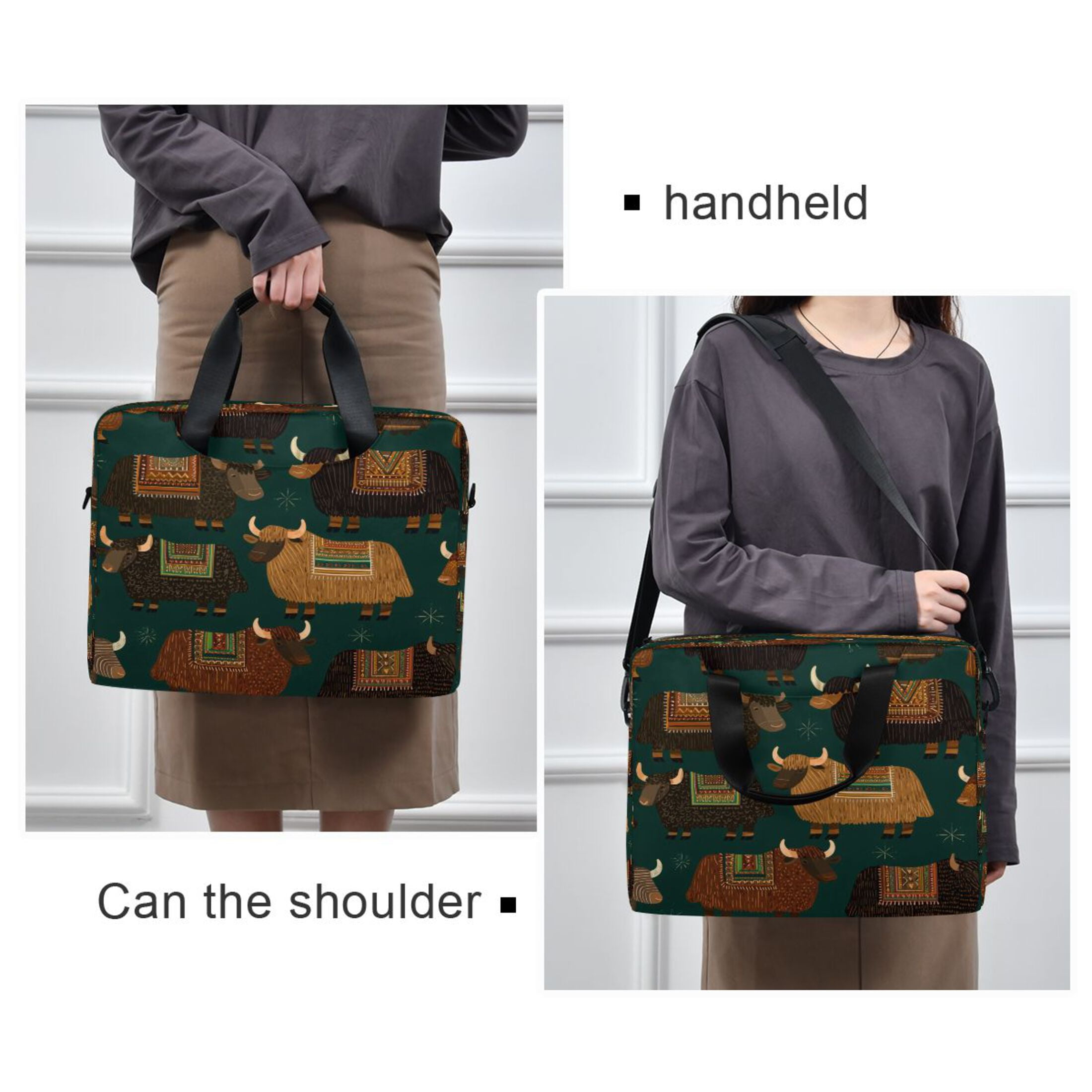 Laptop Bag Laptop Briefcase 15.7 x 3 x 11.8 Inches Laptop Bag Briefcases Laptop Storage Travel Laptop Bag Work Laptop Bag Grey Cattle