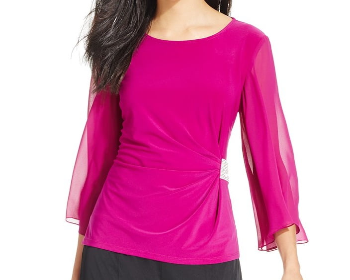 msk embellished chiffon blouse